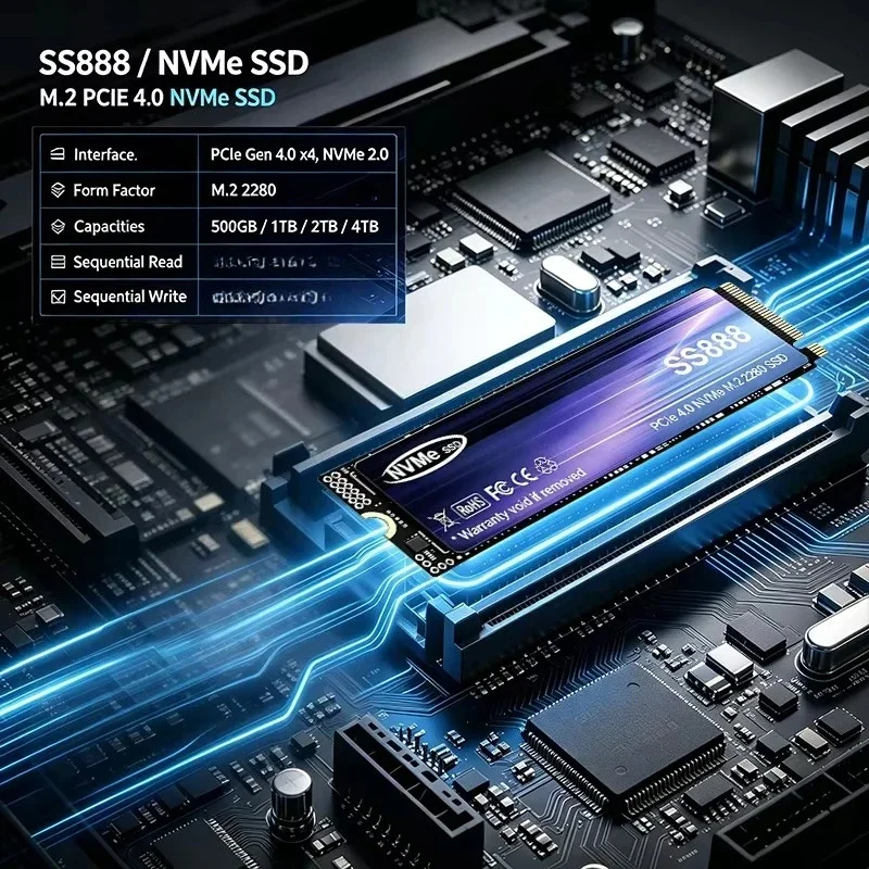 SS888 NVMe M.2 SSD 500GB 1TB 2 - огляд і ціна M.2 Nvme 4Tb Pcie 4.0 Ssd