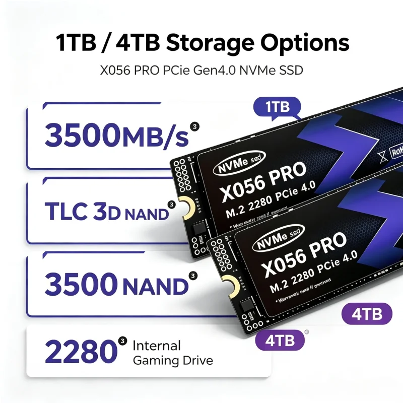 X056 PRO M.2 NVMe SSD 500GB 1T - огляд і ціна M.2 Nvme 4Tb Pcie 4.0 Ssd
