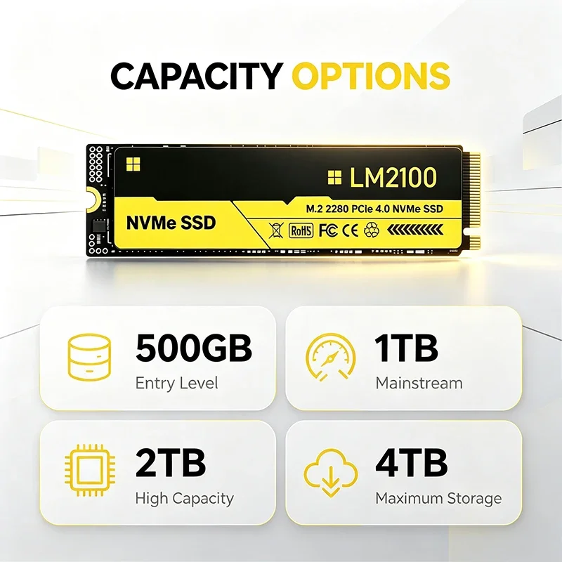 New LM2100 M.2 SSD Hard Disk 2 - огляд і ціна M.2 Nvme 4Tb Pcie 4.0 Ssd