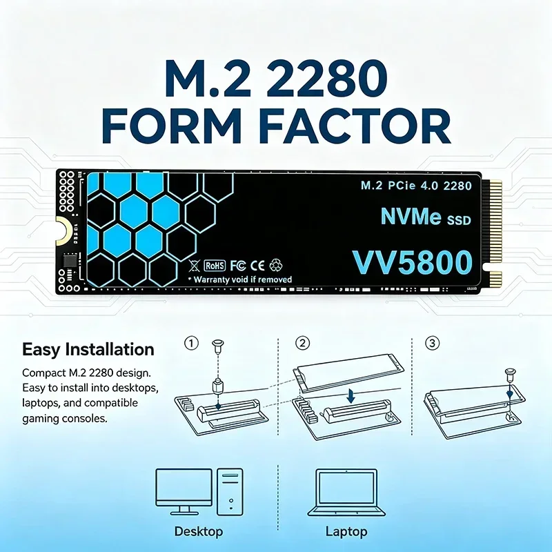 VV5800 M.2 NVMe SSD 500GB 1TB  - огляд і ціна M.2 Nvme 4Tb Pcie 4.0 Ssd