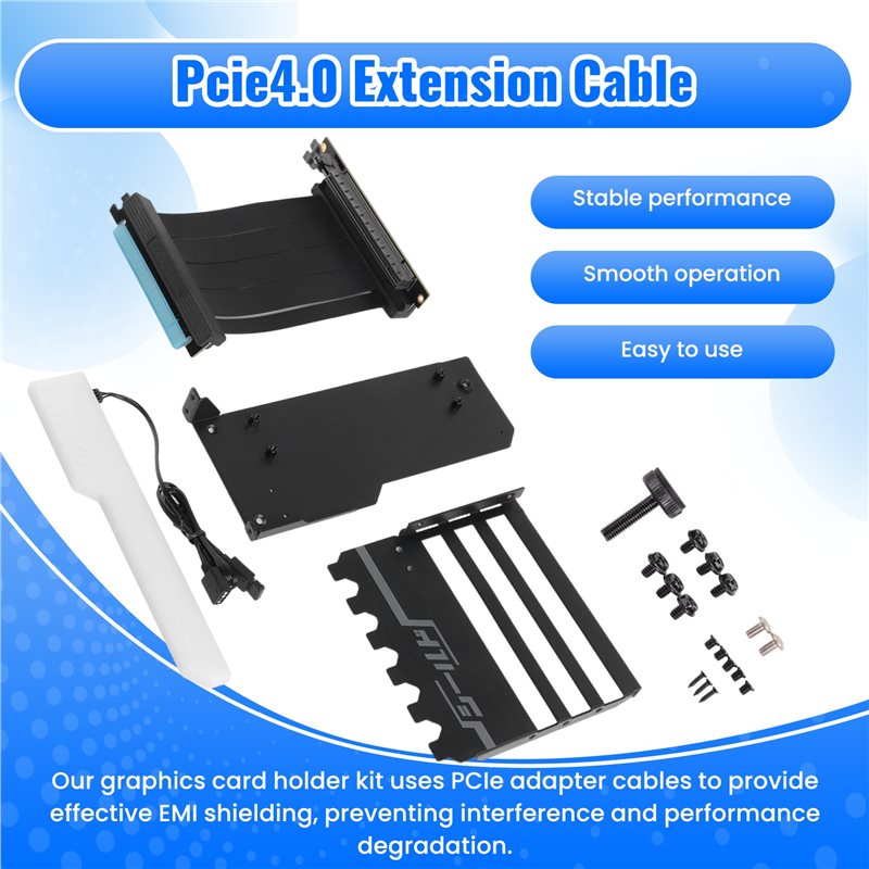 Vertical GPU Mounting Bracket  - огляд і ціна Pcie 4.0 X16 Riser Cable 90 Degree