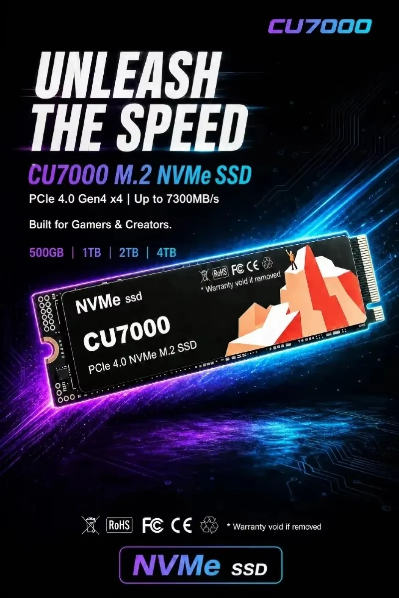 CU7000 SSD M.2 NVMe Internal S - огляд і ціна M.2 Nvme 4Tb Pcie 4.0 Ssd
