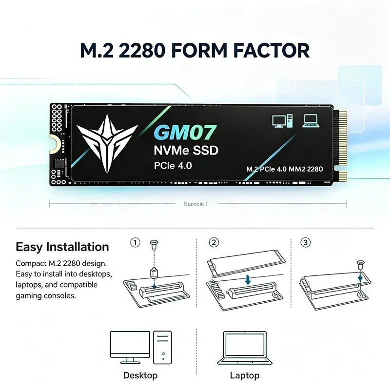 New GM07 M2 SSD Hard Disk, PCI - огляд і ціна M.2 Nvme 4Tb Pcie 4.0 Ssd