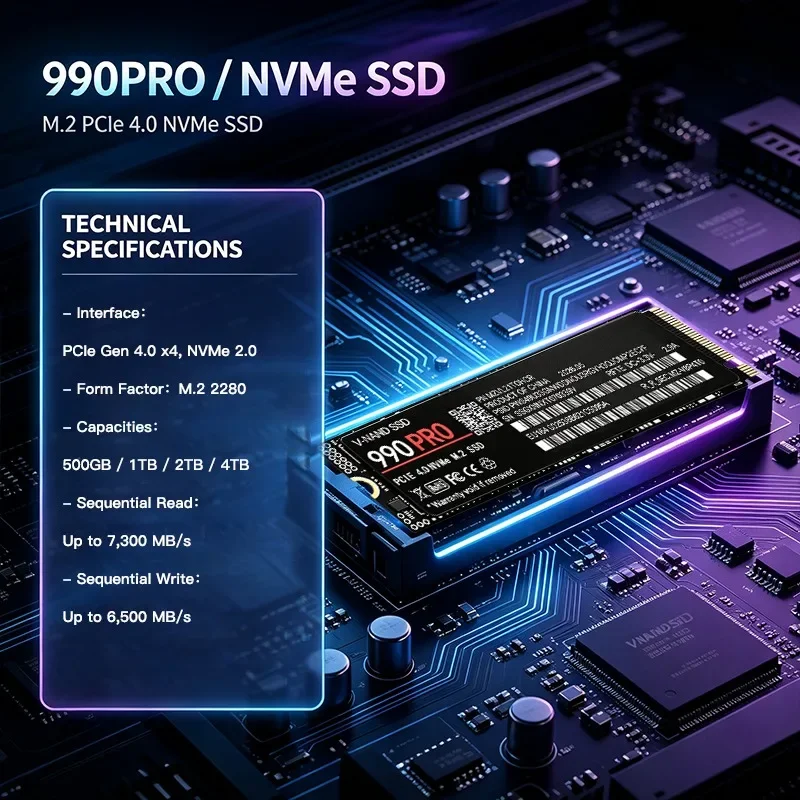 Original 990 PRO M.2 2280 NVMe - огляд і ціна M.2 Nvme 4Tb Pcie 4.0 Ssd